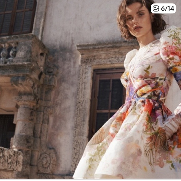 Zimmermann Multicolor Floral Long Sleeve Dress - Picture 4 of 13
